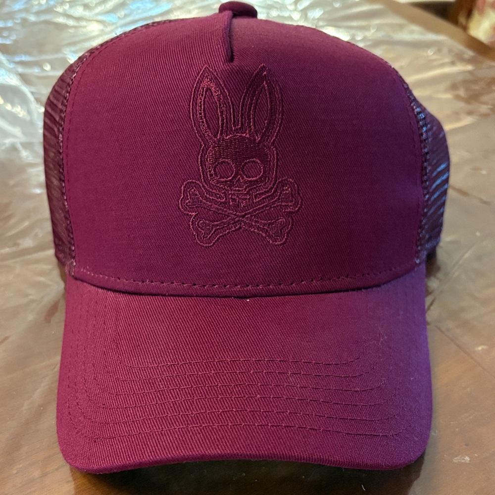 New ties never worn Psycho Bunny Maroon Kids Hat discontinued, colour